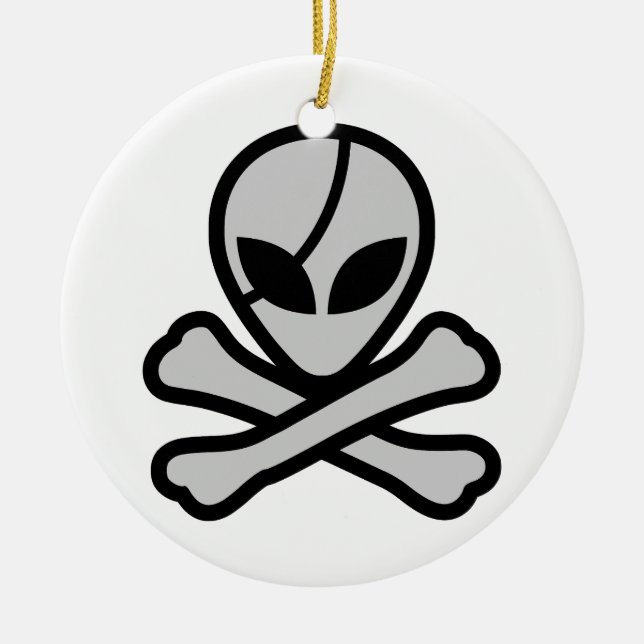 Alien Pirate Keramik Ornament (Vorne)