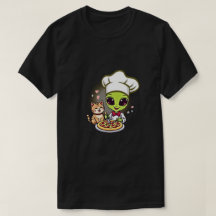 Alien-Pizza-Koch-Katzen-Cartoon-Art