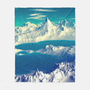 Alien Planet - 3D-Computerarbeit. Steine und s Fleecedecke