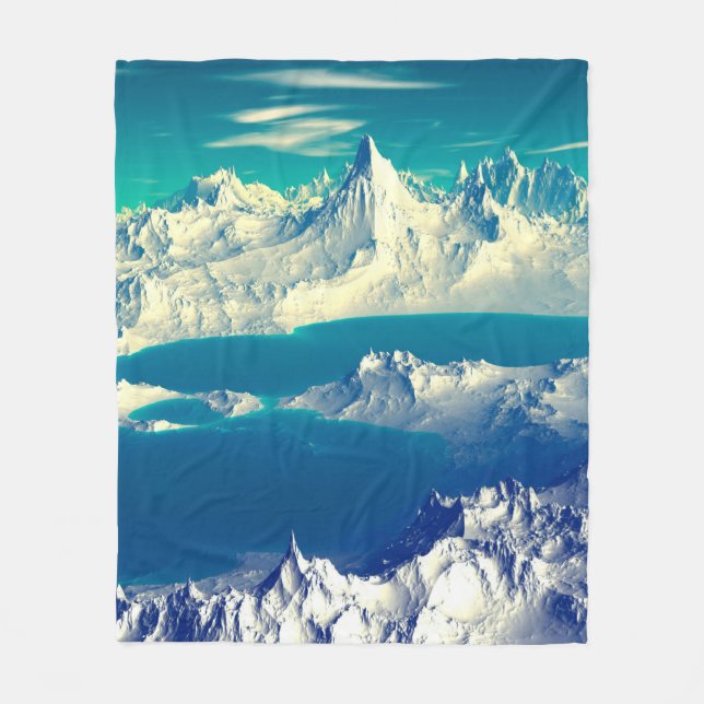 Alien Planet - 3D-Computerarbeit. Steine und s Fleecedecke (Vorderseite)