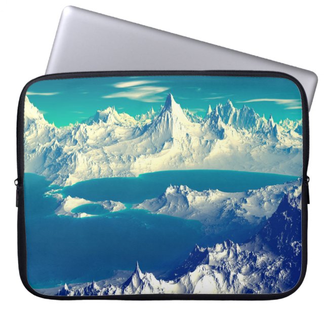 Alien Planet - 3D-Computerarbeit. Steine und s Laptopschutzhülle (Vorderseite)