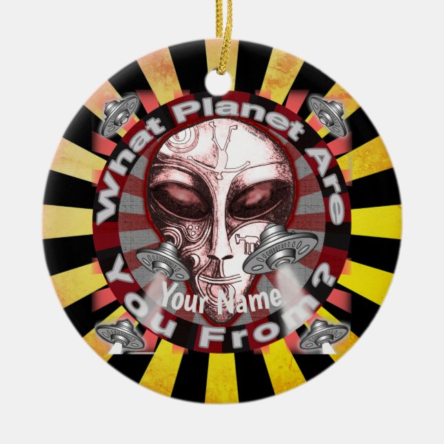 Alien Planet Keramik Ornament (Vorne)