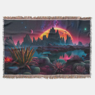 Alien Planet Moon Decke