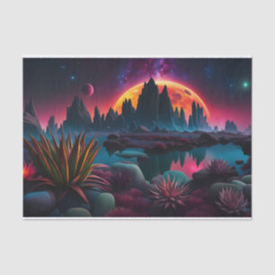 Alien Planet Moon Seidenpapier