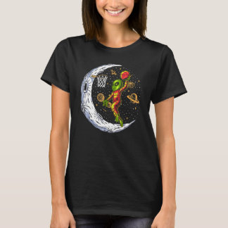 Alien Playing Space Basketball Fanjunge Girl T-Shirt