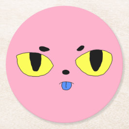 Alien Pocket Cat Runder Pappuntersetzer