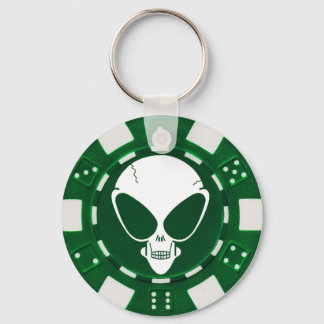 Alien Poker Chip Schlüsselanhänger