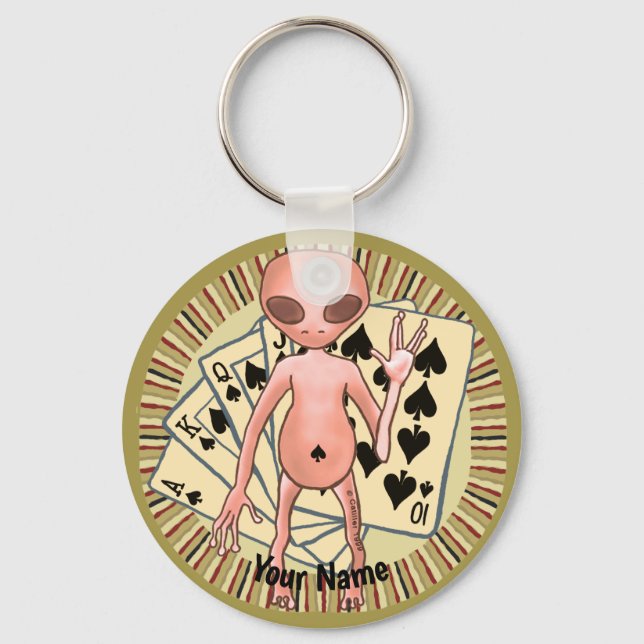 Alien Poker Schlüsselanhänger (Vorderseite)