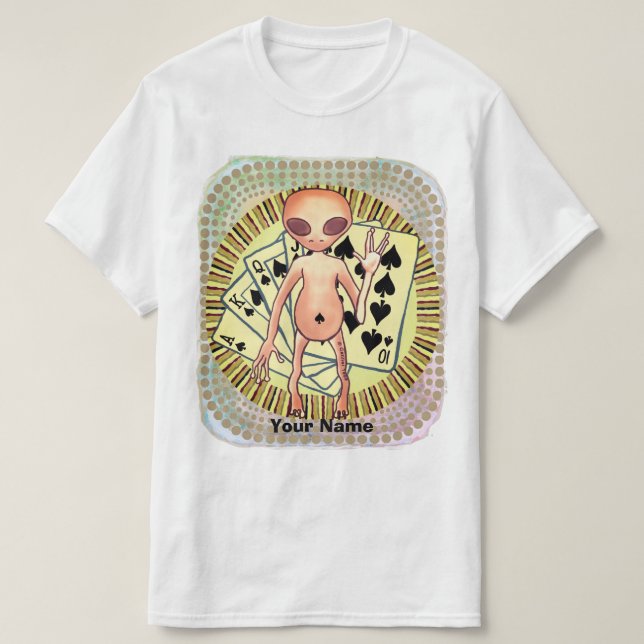 Alien Poker T - Shirt (Design vorne)