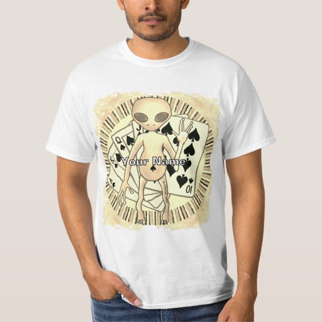Alien-Poker-T-Shirt T-Shirt (Vorderseite)
