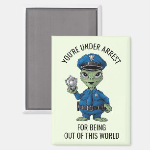 Alien Policeman Magnet