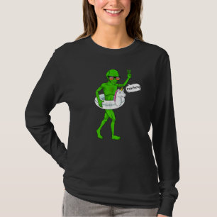 Alien Pool Party Einhorn Schwimmkörper Ufo Außeri T-Shirt
