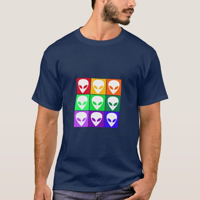 Alien Pop Art T-Shirt (Vorderseite)