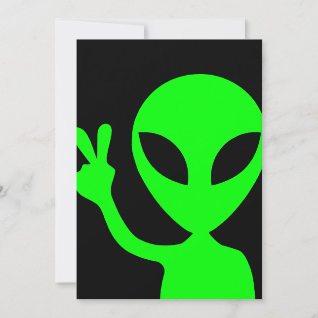 Alien Portrait Einladung (Vorderseite)
