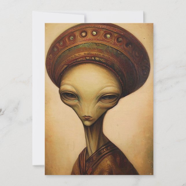 Alien Portrait Einladung (Vorderseite)