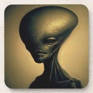 Alien Portrait Getränkeuntersetzer