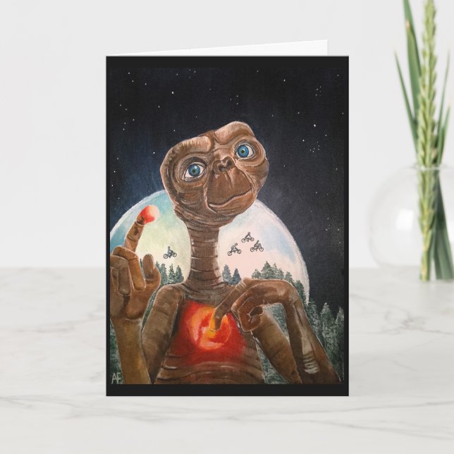 Alien Portrait Painting von Alfred Fox Karte (Vorderseite)