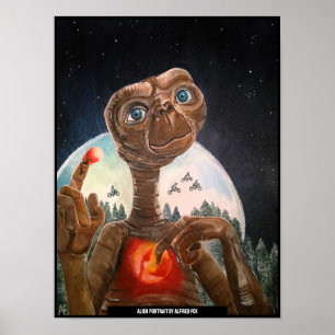 Alien Portrait Painting von Alfred Fox Poster