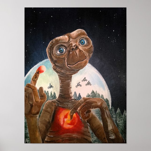 Alien Portrait Painting von Alfred Fox Poster (Vorne)