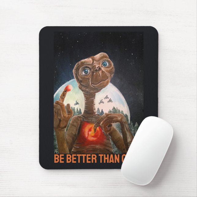 Alien-Porträtmalerei von Alfred Fox Mousepad (Mit Mouse)