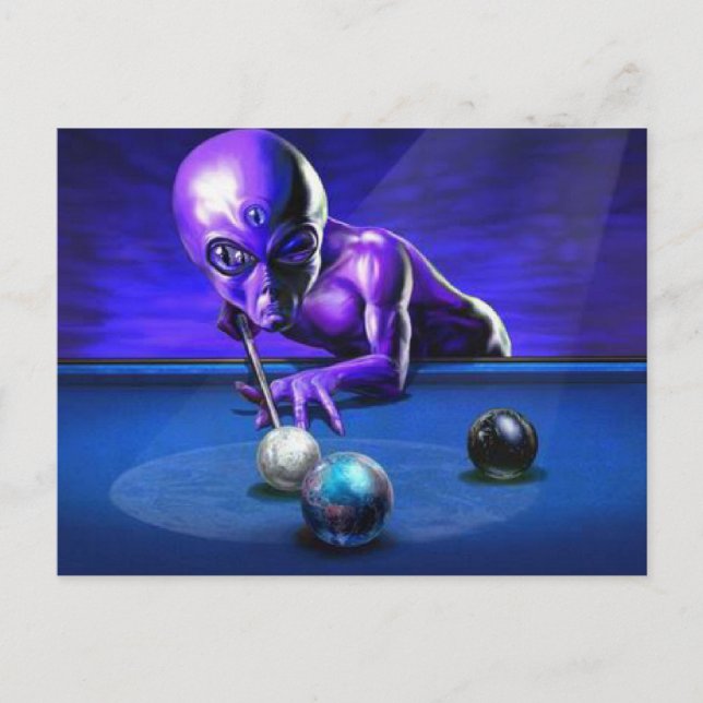 Alien Postkarte (Vorderseite)