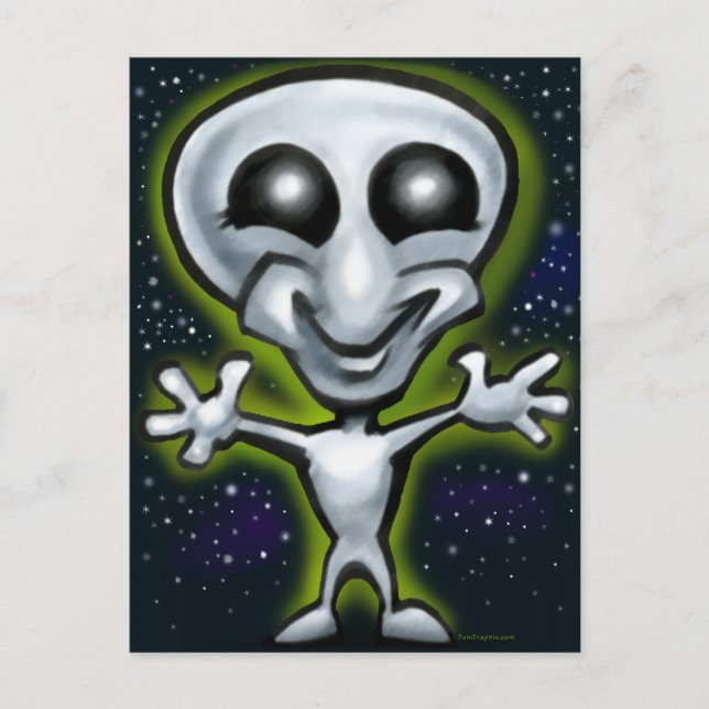 Alien Postkarte (Vorderseite)