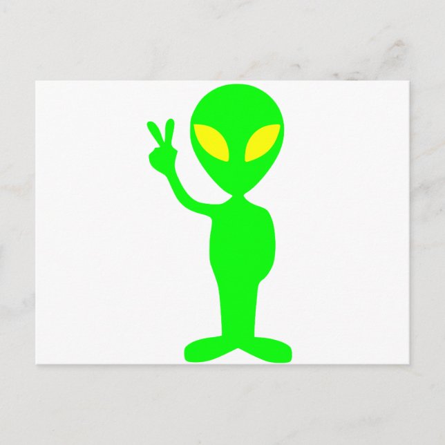 Alien Postkarte (Vorderseite)