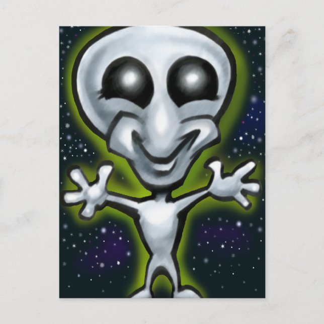 Alien Postkarte (Vorderseite)