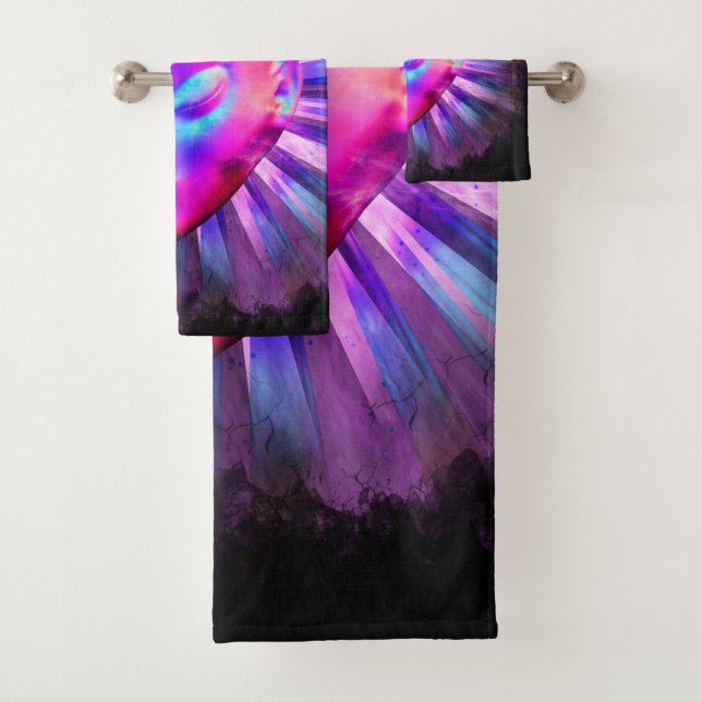 Alien Psychedelic Meditation Badhandtuch Set (Insitu)