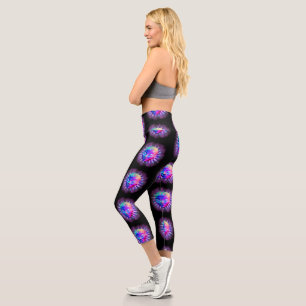 Alien Psychedelic Meditation Capri Leggings