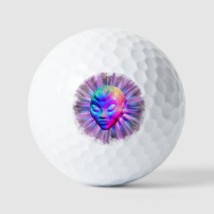 Alien Psychedelic Meditation Golfball