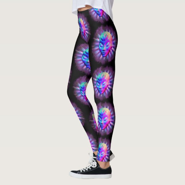 Alien Psychedelic Meditation Leggings (Links)