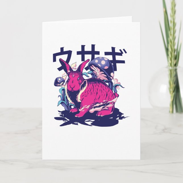 Alien Rabbit Karte (Vorderseite)