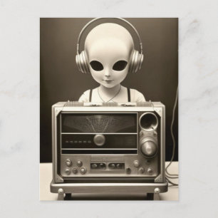 Alien Radio Postkarte