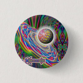 Alien-Raumschiff-Knopf Button