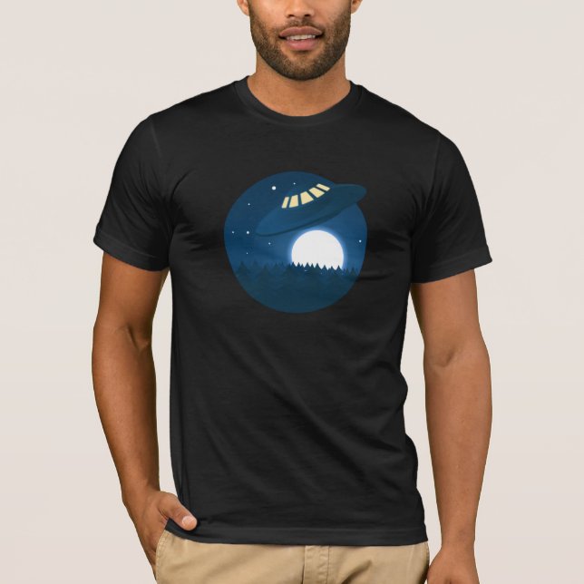 Alien Raumschiff Landung T-Shirt (Vorderseite)