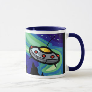 Alien-Raumschiff-Tasse 1 Tasse