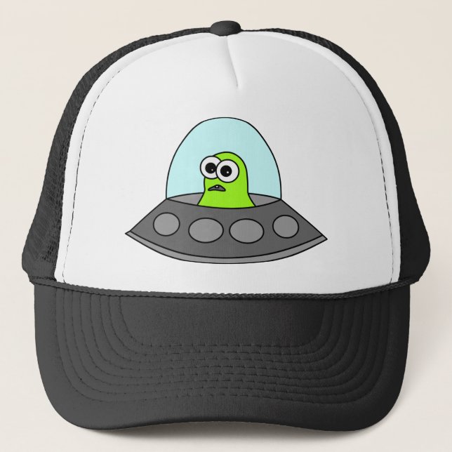 Alien-Raumschiff Truckerkappe (Vorderseite)
