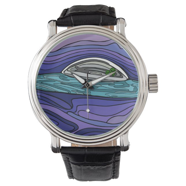 Alien Raumschiff UAP paranormal Armbanduhr (Vorderseite)