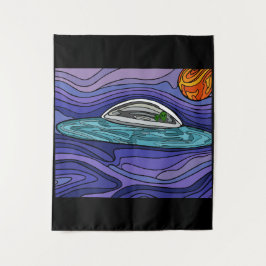 Alien Raumschiff UAP paranormal Wandteppich