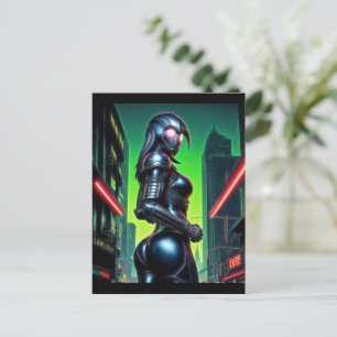 Alien Raven 02 Postkarte