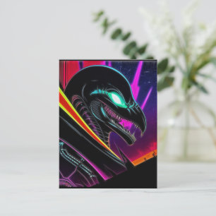 Alien Raven 07 Postkarte