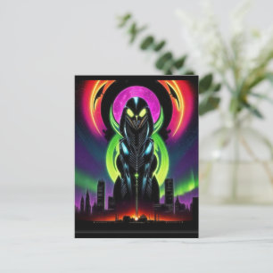 Alien Raven 13 Postkarte