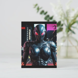 Alien Raven 25 Postkarte