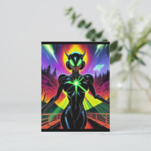 Alien Raven 26 Postkarte