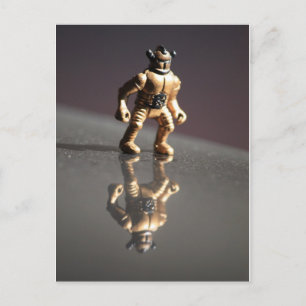 Alien Reflektion Postkarte