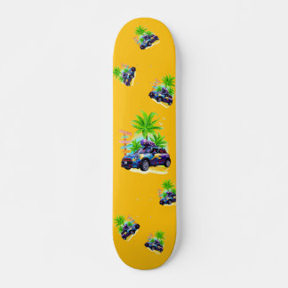 Alien Reiten auf einem Mini-Skateboard Skateboard