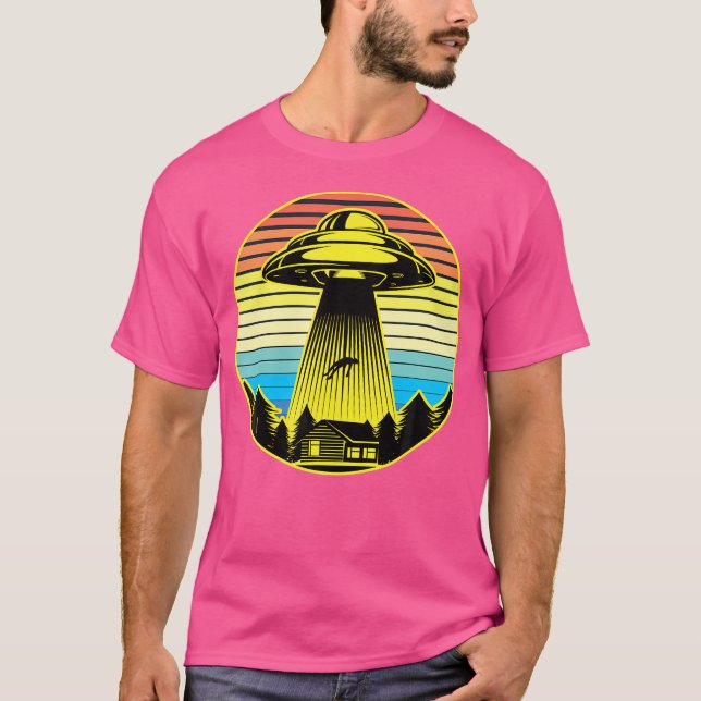 Alien Retro Ufo Ufo T-Shirt (Vorderseite)
