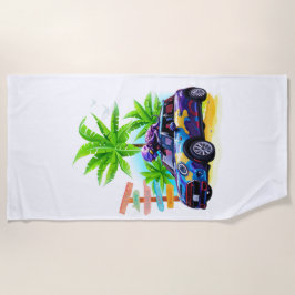 Alien Riding a Mini! Strandtuch