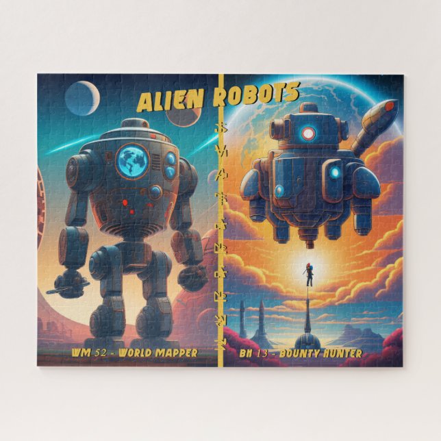 Alien Roboter Puzzle (Horizontal)